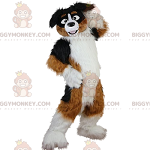 Costume de mascotte BIGGYMONKEY™ de grand chien marron et blanc
