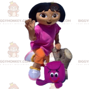 Costume da mascotte Dora the Explorer BIGGYMONKEY™ con zaino