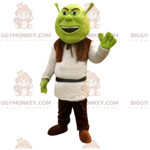 BIGGYMONKEY™ mascot costume of Shrek, famous greenish ogre -