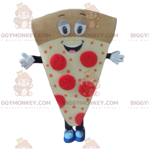 Traje de mascote BIGGYMONKEY™ Too Funny Chouriço e Pizza Creme