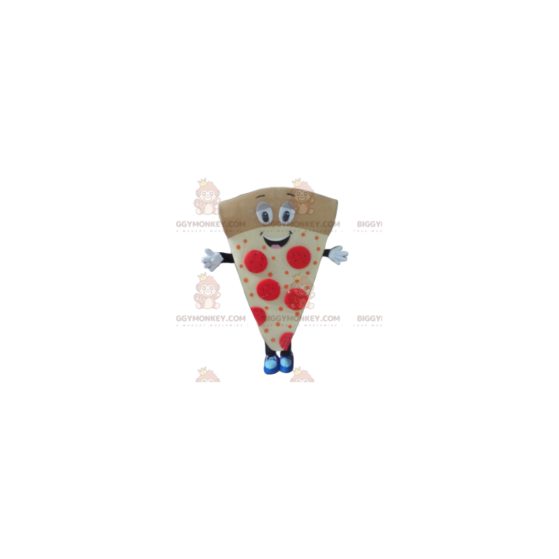 Příliš zábavný kostým maskota Chorizo a krémová pizza