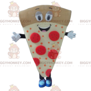 Disfraz de mascota BIGGYMONKEY™ para pizza con chorizo y nata