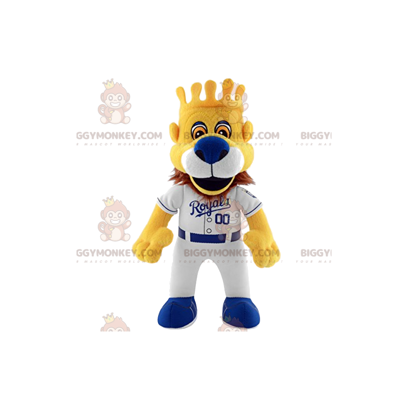 Costume da mascotte Lion Royal BIGGYMONKEY™ con abito da