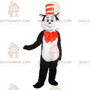 Costume de mascotte BIGGYMONKEY™ de joli chat avec son chapeau