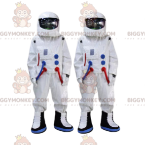 BIGGYMONKEY™ Mascot Costume Duo of Astronauts ja heidän