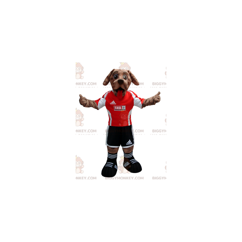 BIGGYMONKEY™ Costume da mascotte Cane marrone con completo da