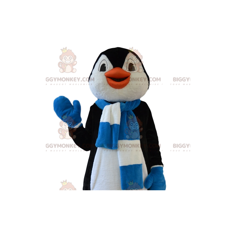 BIGGYMONKEY™ Disfraz de mascota pingüino divertido con bufanda