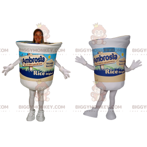 Costume da mascotte BIGGYMONKEY™ Yogurt bianco gustoso -