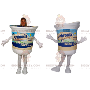 Velsmagende hvid yoghurt BIGGYMONKEY™ maskotkostume -