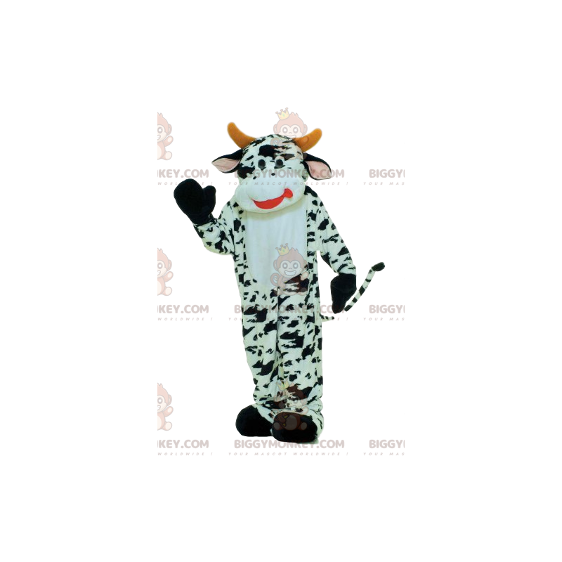 BIGGYMONKEY™ Maskottchenkostüm Schwarze und weiße Kuh mit