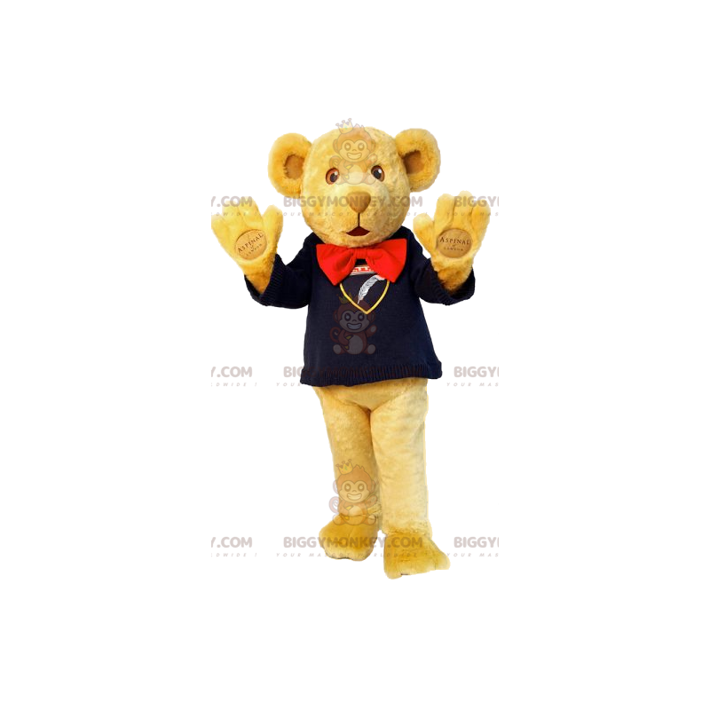 Teddy Bear BIGGYMONKEY™ mascot costume with its beautiful navy