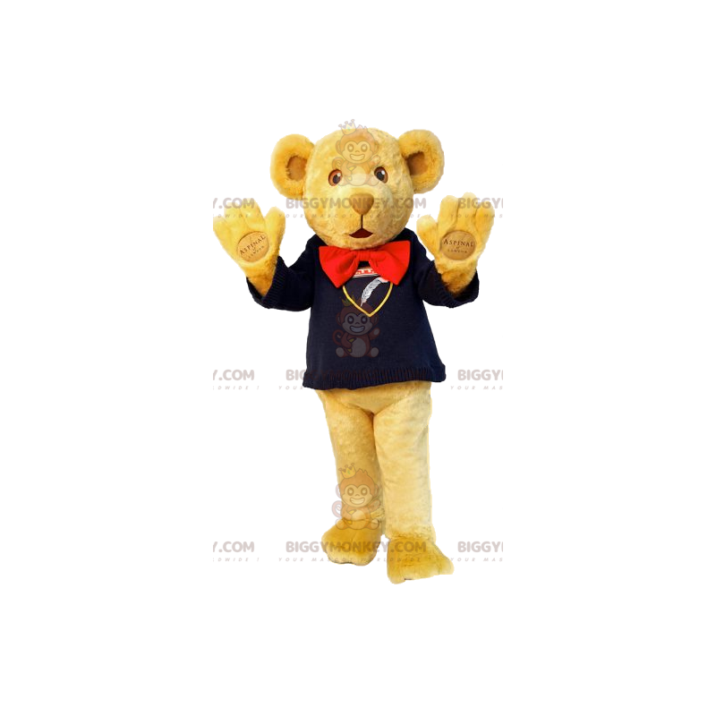 Teddy Bear BIGGYMONKEY™ maskotdräkt med sin vackra marinblå
