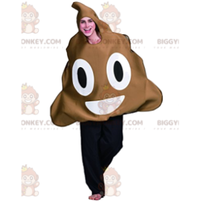 Traje de mascote BIGGYMONKEY™ de excremento muito sorridente –