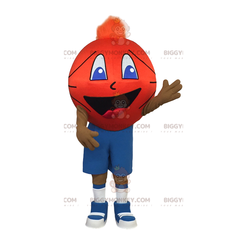 BIGGYMONKEY™ Sports Player Mascot Costume with Basketball Head