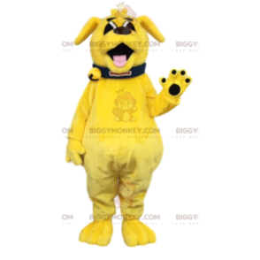 BIGGYMONKEY™ Costume da mascotte Cane giallo flash con collare