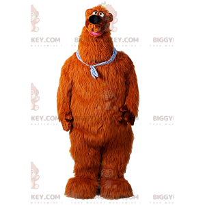 Στολή μασκότ της Giant Brown Bear BIGGYMONKEY™ με μπαντάνα γύρω