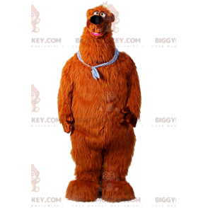 Jättebrun björn BIGGYMONKEY™ maskotdräkt med bandana runt