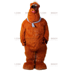 Jättebrun björn BIGGYMONKEY™ maskotdräkt med bandana runt