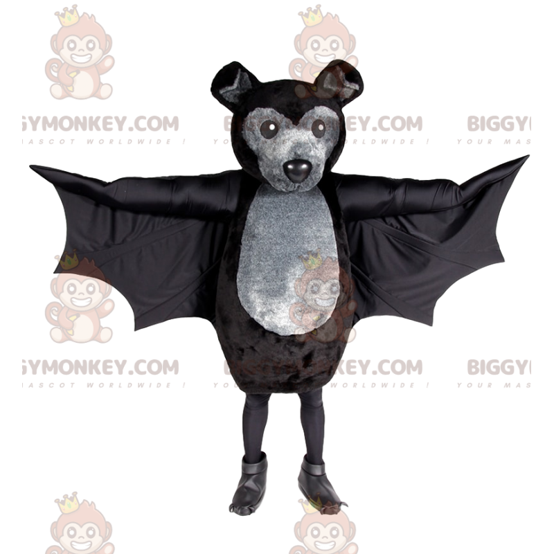 Disfraz de mascota Murciélago gris y negro BIGGYMONKEY™ -