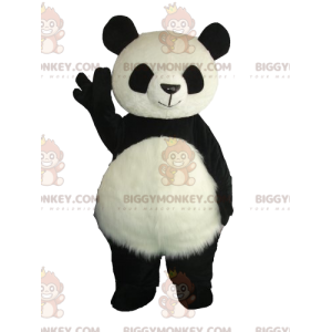 Costume de mascotte BIGGYMONKEY™ de panda géant tout joyeux -