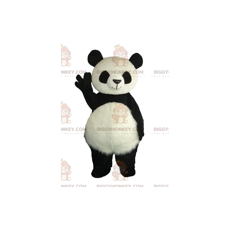 Traje de mascote de panda gigante feliz BIGGYMONKEY™ –