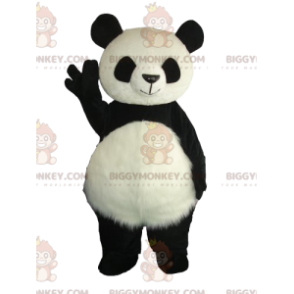 Costume de mascotte BIGGYMONKEY™ de panda géant tout joyeux -