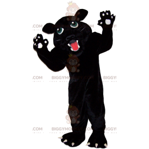 Costume da mascotte della pantera nera selvaggia BIGGYMONKEY™ -