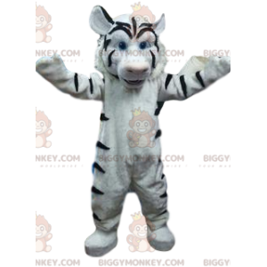 Disfraz de mascota majestuoso tigre blanco gigante BIGGYMONKEY™