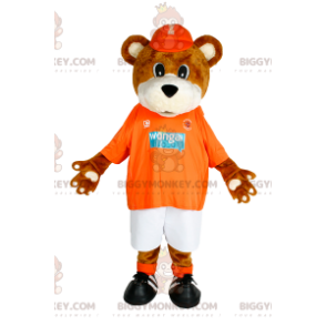 BIGGYMONKEY™ Costume da mascotte Cucciolo di orso bruno con