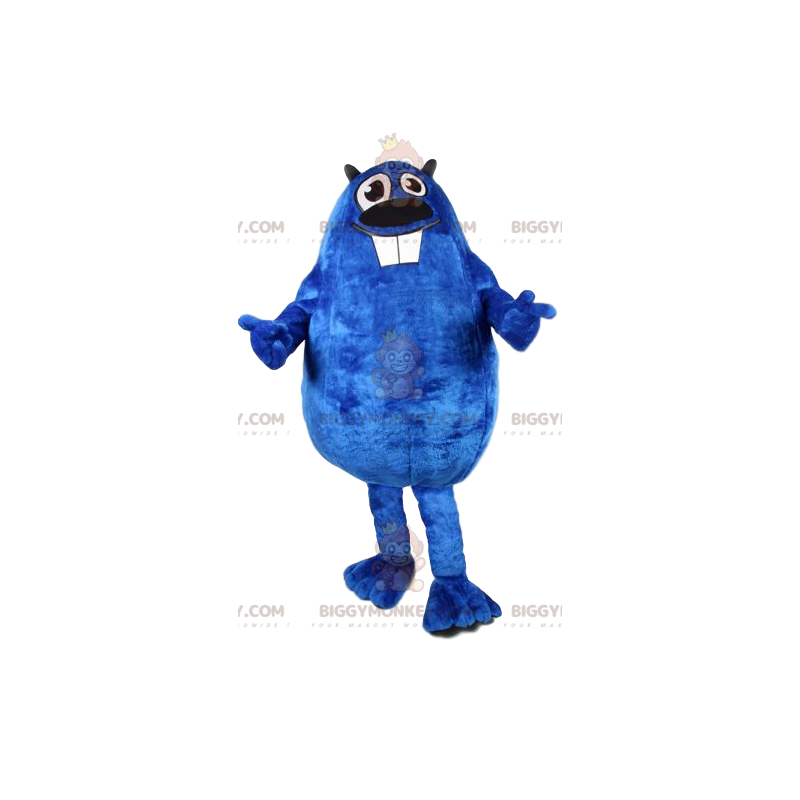 Costume de mascotte BIGGYMONKEY™ de castor bleu original et