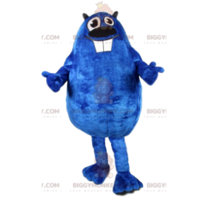 Original and Funny Blue Beaver BIGGYMONKEY™ Mascot Costume –