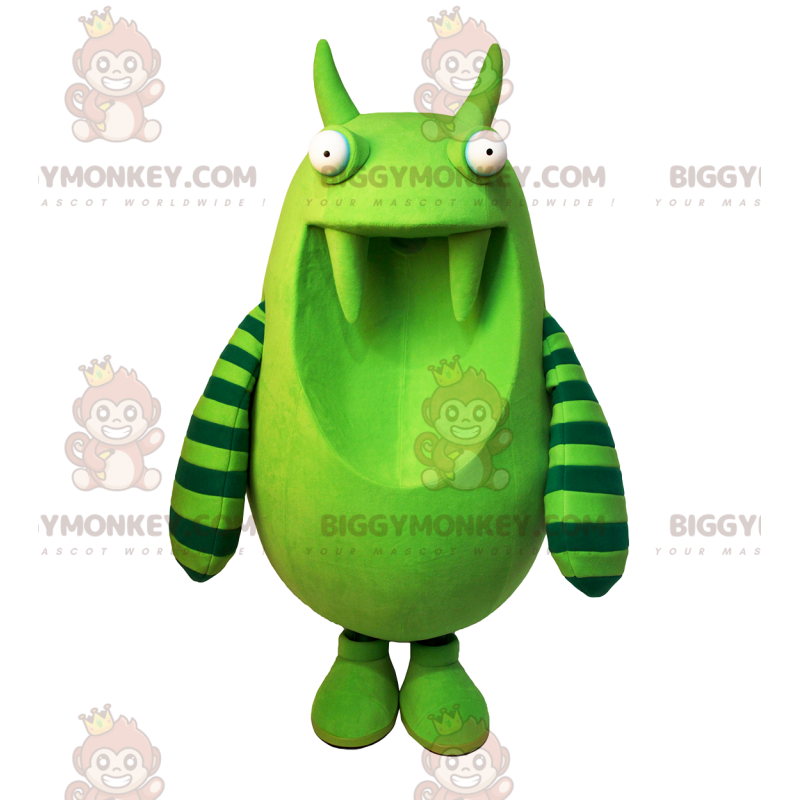 BIGGYMONKEY™ Mascottekostuum Reusachtig groen monster met grote