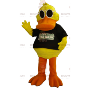 BIGGYMONKEY™ Maskottchen-Kostüm Gelbe und orangefarbene Ente