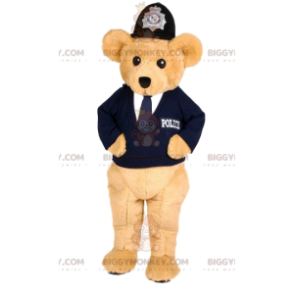 BIGGYMONKEY™ mascot costume of beige ouson in policeman outfit