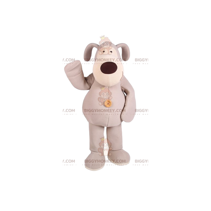 BIGGYMONKEY™ maskotkostume Beige hund med stor brun næse -