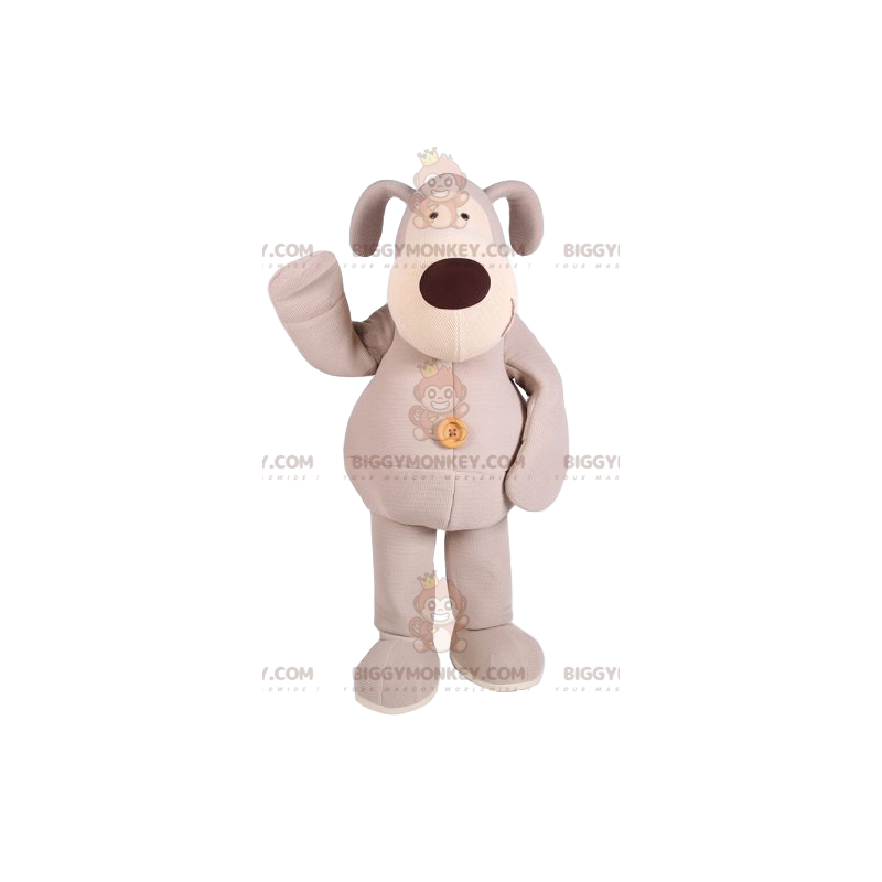 Costume de mascotte BIGGYMONKEY™ de chien beige avec son gros