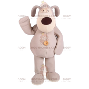 BIGGYMONKEY™ Mascot Costume Beige Dog With Big Brown Nose –
