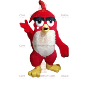 Kostium maskotki BIGGYMONKEY™ Płonący Czerwony Ptak z gry Angry