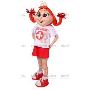 Traje de mascote Pippi Longstocking BIGGYMONKEY™ em traje de