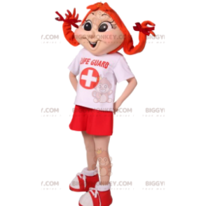 Pippi Långstrump BIGGYMONKEY™ Maskotdräkt i Lifeguard Outfit -