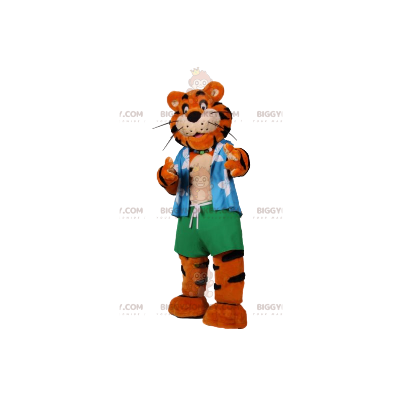 Tiger BIGGYMONKEY™ Mascot Costume In Beachwear – Biggymonkey.com