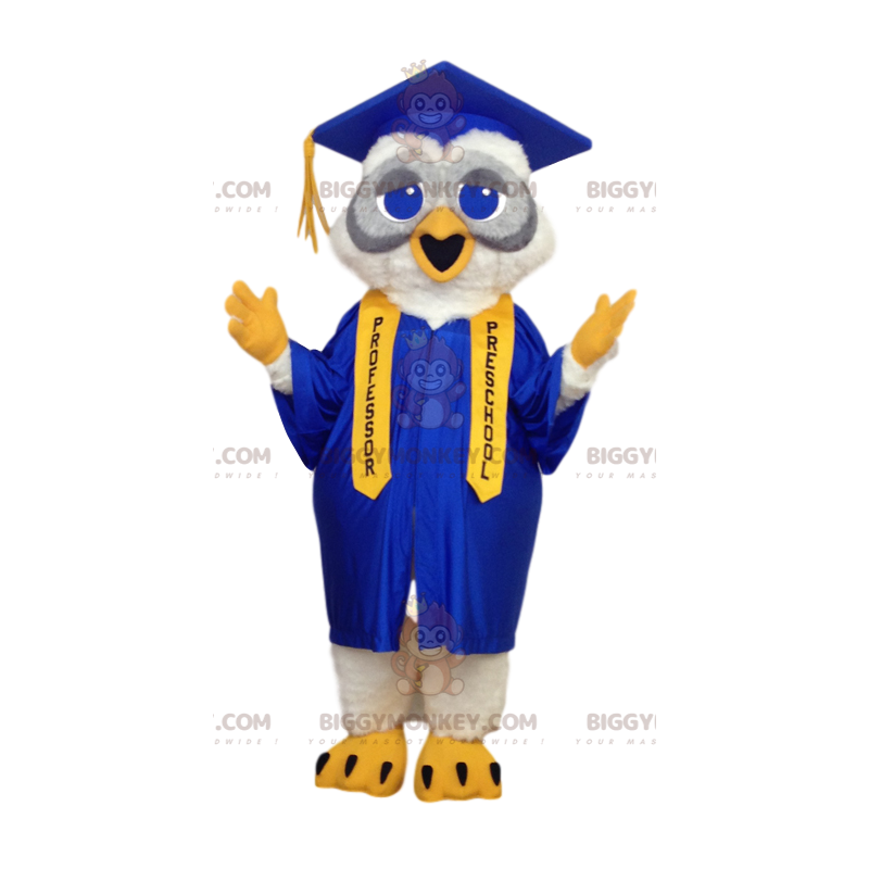 BIGGYMONKEY™ Giant Gray & White Owls Mascot Costume In Student