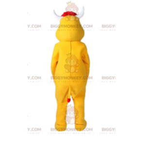 Sehr lustiges gelbes Schwein BIGGYMONKEY™ Maskottchen-Kostüm -