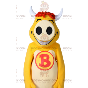 Meget sjov gul gris BIGGYMONKEY™ maskotkostume - Biggymonkey.com