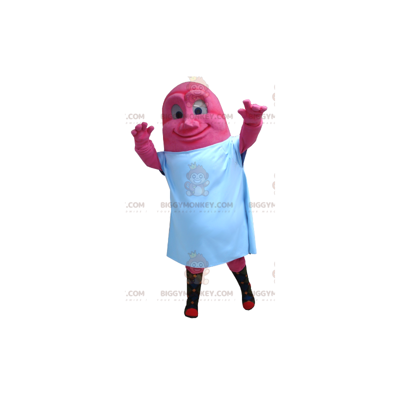BIGGYMONKEY™ Costume da mascotte pupazzo di neve rosa mostro
