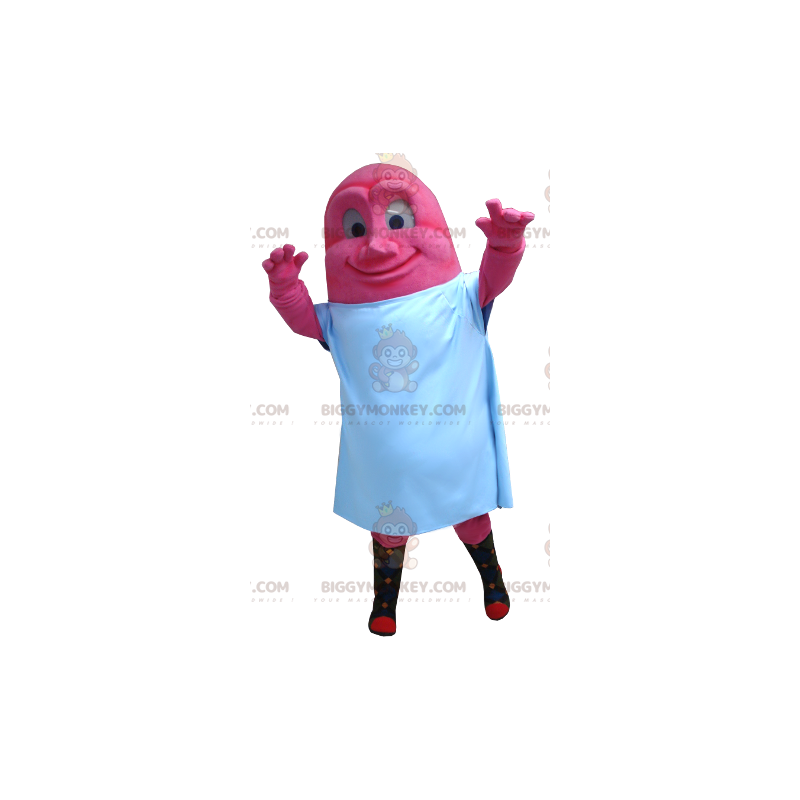 Costume de mascotte BIGGYMONKEY™ de bonhomme rose de monstre