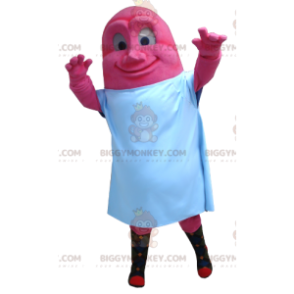 BIGGYMONKEY™ Disfraz de mascota Pink Monster Pink Snowman con