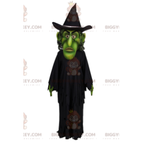 Costume de mascotte BIGGYMONKEY™ de sorcier vert avec sa cape