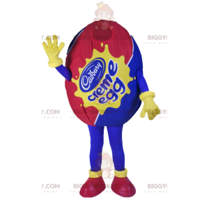 Uovo di cioccolato BIGGYMONKEY™ Costume da mascotte, colore blu