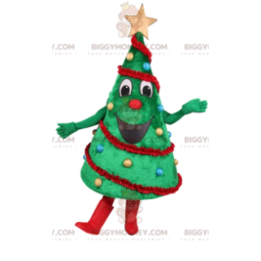 BIGGYMONKEY™ Costume da mascotte Albero verde con decorazioni